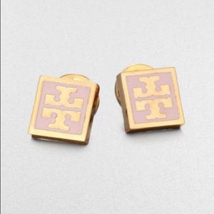 Tory Burch Logo Stud Earrings